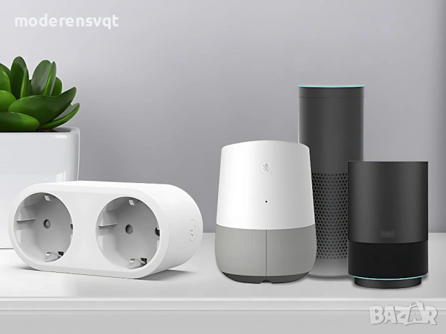 Умен двоен контакт с Wi-Fi, интелигентен таймер 16a, приложение, снимка 5 - Друга електроника - 53595939