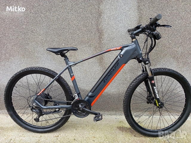 27.5 цола електрически алуминиев велосипед с 21 скорости усилени капли амортисьори предни като нов , снимка 2 - Велосипеди - 53372967