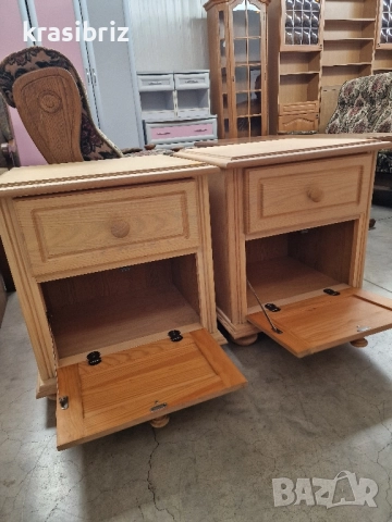 Масивни Нощни Шкафчета-2бр-внос от Германия!ОБЯВЕНАТА ЦЕНА Е ЗА БРОЙ!, снимка 3 - Шкафове - 52208913