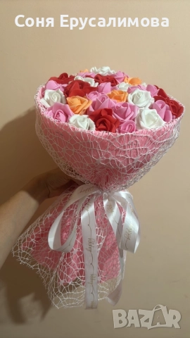 Букет от 101 вечни рози, снимка 15 - Изкуствени цветя - 48053937