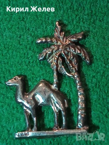 СРЕБЪРНА КАМИЛА с ПАЛМА СРЕБРО 925 СРЕБЪРНА СТАТУЕТКА АПРИКАЦИЯ УНИКАТ ФИГУРКА 26243