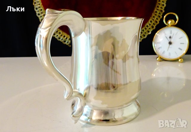 Чаша,халба Sheffield England,никелово сребро. , снимка 2 - Антикварни и старинни предмети - 41694874