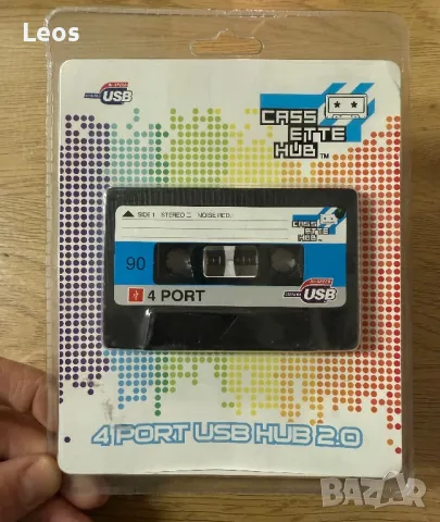 Ретро аудио касета 4 портов USB 2.0 хъб, снимка 2 - Кабели и адаптери - 48479311
