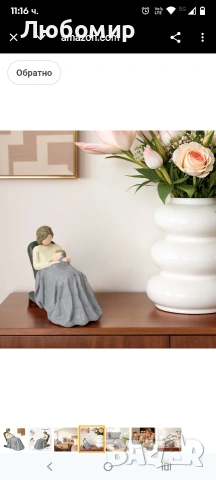 Фигурки на майка и син от Lnrkai, подаръци за рожден ден за мама от син, скулптурирани, ръчно , снимка 6 - Декорация за дома - 53424658