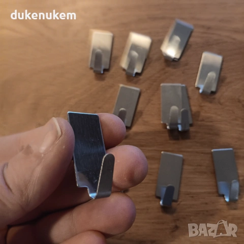 Самозалепващи стенни куки, неръждаема стомана, комплект 11 броя, снимка 10 - Закачалки - 53227981