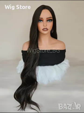 Тъмно кафява перука без бретон на вълни, снимка 4 - Аксесоари за коса - 47824728