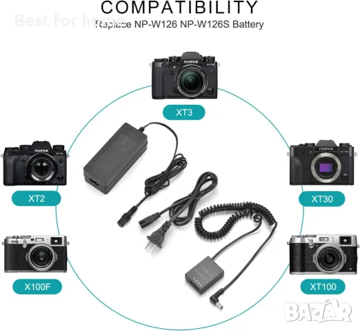 Fujifilm X100F Резервно захранване заместител на батерия Newmowa NP-W126 