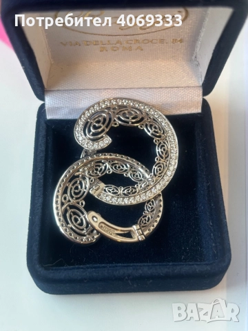 Обеци от бяло 18к злато “Valentin” ⚖️7.59гр С монтирани 96 бр 💎💎💎, снимка 14 - Обеци - 51747992