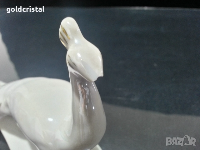 Стар български порцелан фигура паун , снимка 3 - Антикварни и старинни предмети - 36906078