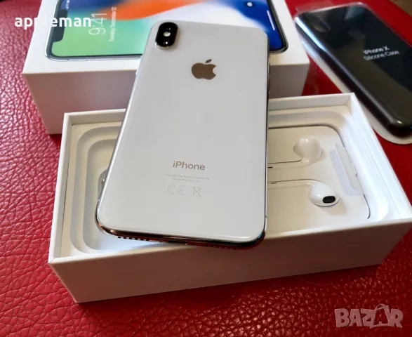 Apple iPhone X 256GB Silver Айфон 10 бял Бг меню 100% батерия, снимка 7 - Apple iPhone - 49550426
