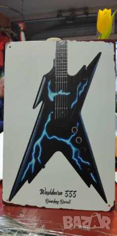 Washburn 333-Dimebag Darrell-метална табела(плакет)