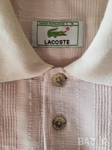 Оригинална блуза с яка Lacoste (M-L), снимка 3 - Блузи - 42145885