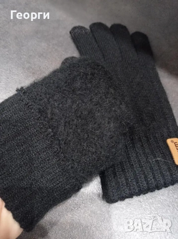 Топли дебели ръкавички сини и черни., снимка 7 - Ръкавици - 52374092