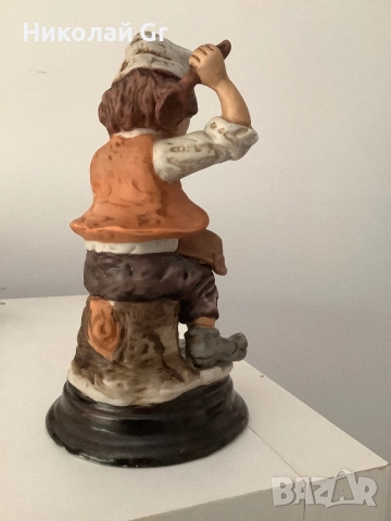 Фигурка  от порцелан.  Височина 19 см стил Каподемонте отличен състояние, снимка 3 - Фигурки - 51531866