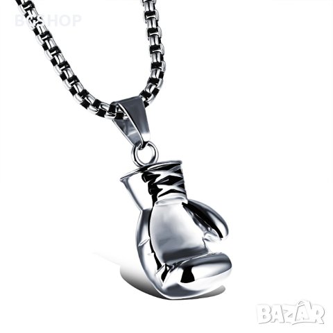 Колие боксови ръкавици - Rocky Balboa - Silver, снимка 1