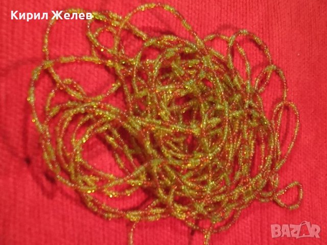 ХИЛЯДИ МЪНИСТА НАНИЗ НЕЖНО РЕТРО АРТ КОЛИЕ ОГЪРЛИЦА РЪЧНА ИЗРАБОТКА 19231