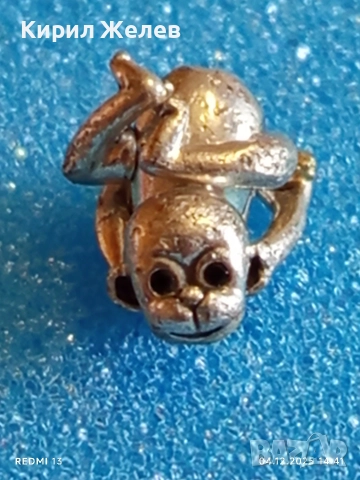Миниатюрна сребърна висулка маймунка майсторска ръчна изработка 13896, снимка 7 - Колиета, медальони, синджири - 52651036