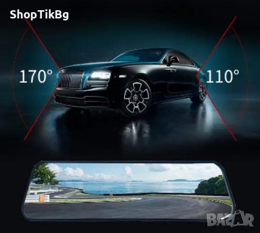 Видеорегистратор в огледало за обратно виждане за автомобил и камера за задно виждане , снимка 5 - Аксесоари и консумативи - 48645919