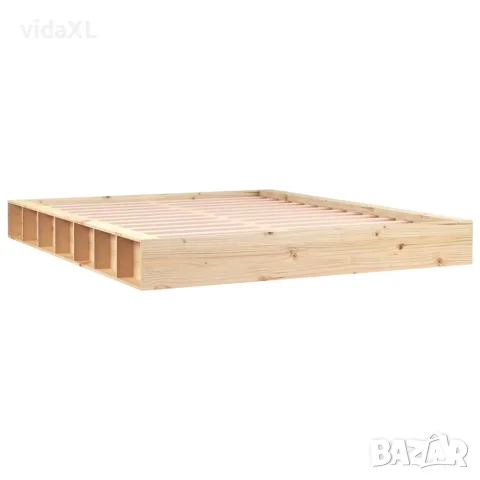 vidaXL Рамка за легло 160x200 см масивно дърво, снимка 3 - Спални и легла - 56148054