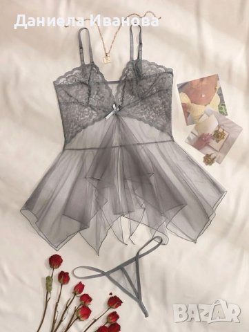 Нощница прашки дантела бельо , снимка 1