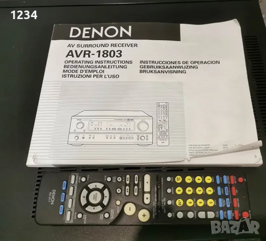 6-канален Усилвател DENON AVR-1803 260W с дистанционно домашно кино, снимка 7 - Ресийвъри, усилватели, смесителни пултове - 47805919