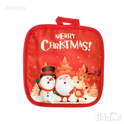 5343 Кухненска коледна ръкохватка и ръкавица за горещо Merry Christmas, снимка 3 - Аксесоари за кухня - 47631113
