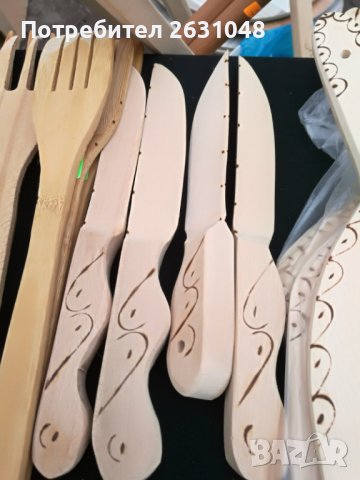 дървен нож и вилици, снимка 3 - Други стоки за дома - 38888915