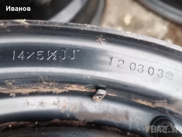оригинални джанти 14" 4х100 Хонда Джаз , снимка 3 - Гуми и джанти - 52697325