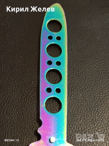 Тренировъчен нож тип пеперуда хамелеонен ефект за КОЛЕКЦИЯ ДЕКОРАЦИЯ 48942, снимка 2 - Ножове - 53731576