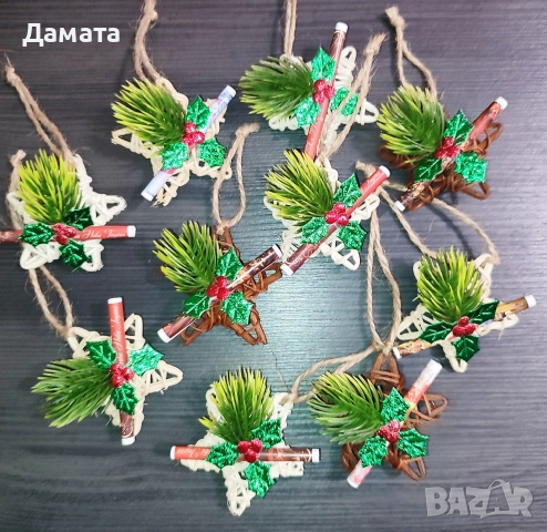 Коледни късмети/висулки за закачане/ магнитче/топки/торбички от зебло, снимка 17 - Коледни подаръци - 48274062