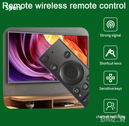 Универсално дистанционно за Smart TV – Работи с LCD/LED/UHD телевизори (Samsung и др.), снимка 2 - Части и Платки - 53442812