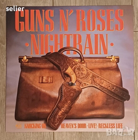 Guns N' Roses ‎– Nightrain Maxi Single 12 Издание 🇬🇧 UK 1989г Състояние на винила:NEAR MINT,перфек