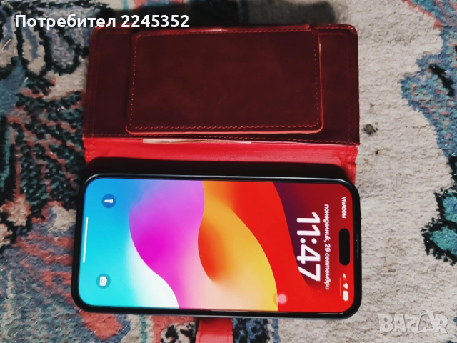 IPhone 15 plus -памет 516 GB, дисплей 6,7 ", батерия - 100 %, като нов