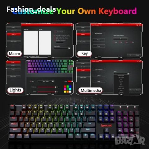 Нова Кабелна Клавиатура LED за PC лаптоп MAC ps4 игри, снимка 3 - Клавиатури и мишки - 42157874