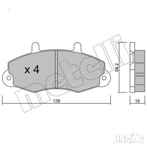 FERODO FSL700 ПРЕДНИ НАКЛАДКИ FORD Transit Mk3 Mk4 1991-2000 OE 7018202 OE 6197738 OE 6965579       