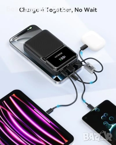 Нова Външна батерия 20000mAh 22.5W бързо зареждане за телефон и таблет, снимка 7 - Външни батерии - 52158018