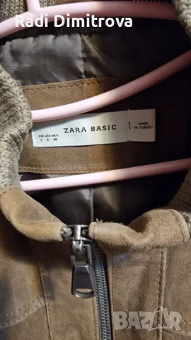 Дамско яке от естествен велур Zara, снимка 3 - Якета - 49274555