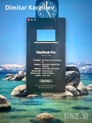 Apple MacBook Pro "Core i9" 2.4 16" 2019 A2141, снимка 6 - Лаптопи за игри - 53371898