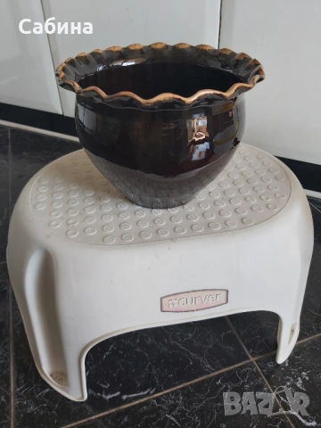 Керамична кашпа, снимка 5 - Саксии и кашпи - 51486901