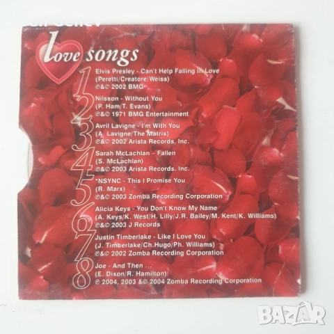 Love Songs cd, снимка 2 - CD дискове - 51981064