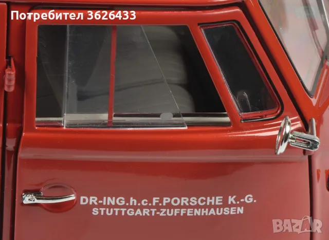 1:18 VW T1 Box Porsche, Racing service Schuco, снимка 5 - Колекции - 55978448