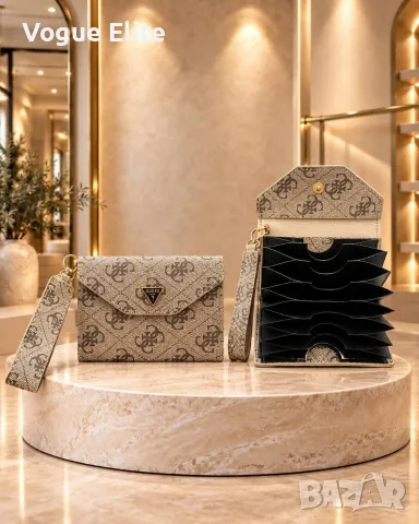 портмоне с много отделения guess 