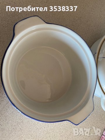 2 броя порцеланов съд/ тенджера за топло сервиране с капак, снимка 6 - Съдове за готвене - 39503461