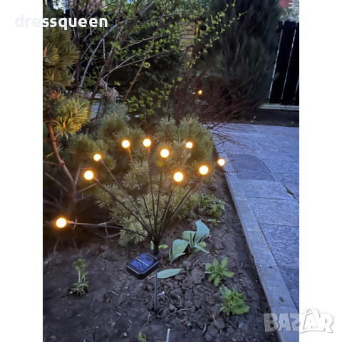 3953 Соларни лампички за градина "Светулки" - с 12 броя лед светлини, снимка 7 - Соларни лампи - 44566690