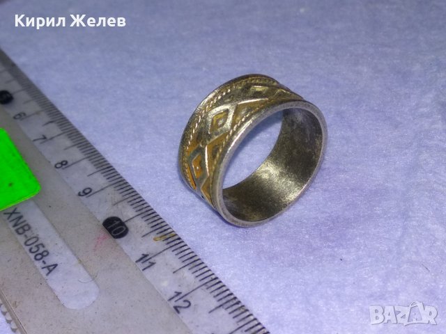 Стар РЕТРО ОРНАМЕНТИРАН СРЕБЪРЕН ПРЪСТЕН ОКСИДИРАНО СРЕБРО 925 с ПАТИНА ХАЛКА РЪЧНА ИЗРАБОТКА 40621, снимка 13 - Пръстени - 42644116