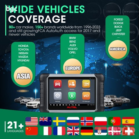 НОВА AUTEL MAXICOM MK808BT PRO 2025 - ПРОФЕСИОНАЛНА АВТОДИАГНОСТИКА С ПЪЛЕН ПАКЕТ АУТЕЛ, снимка 2 - Друга електроника - 39851315