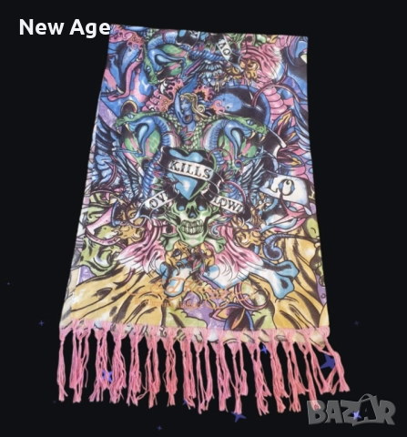 Оригинален Шал на Ed Hardy / Christian Audigier Голям