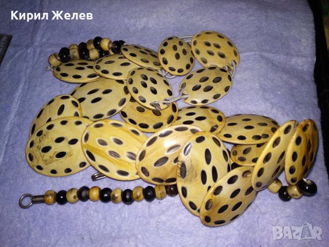 РЕДКИ ТРАДИЦИОННИ РЪЧНА МАЙСТОРСКА ЕТНО ИЗРАБОТКА БЕРБЕРСКИ ГРИВНА и ОГЪРЛИЦА от РОГ и МЕТАЛ 38723, снимка 9 - Бижутерийни комплекти - 41752718