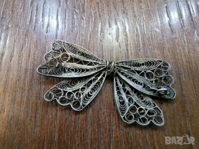 сребърна брошка-филигран, снимка 2 - Други - 42344166