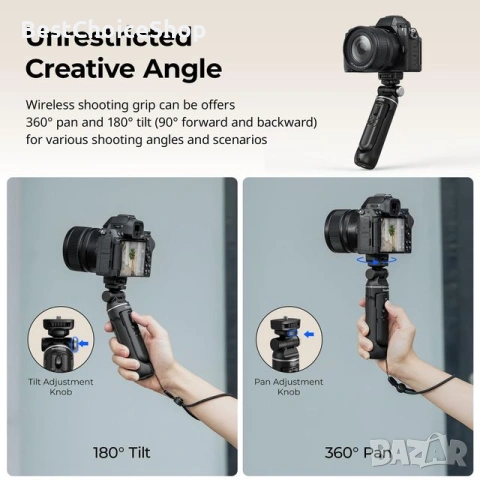 SmallRig SR-RG2 Многофункционален безжичен захват за снимане за Nikon Canon Sony, снимка 8 - Чанти, стативи, аксесоари - 53517531